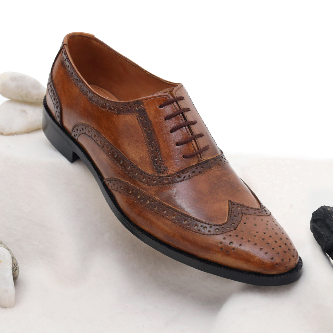 Brown Oxford Leather Shoes | Elegant Men’s Shoes – Artex